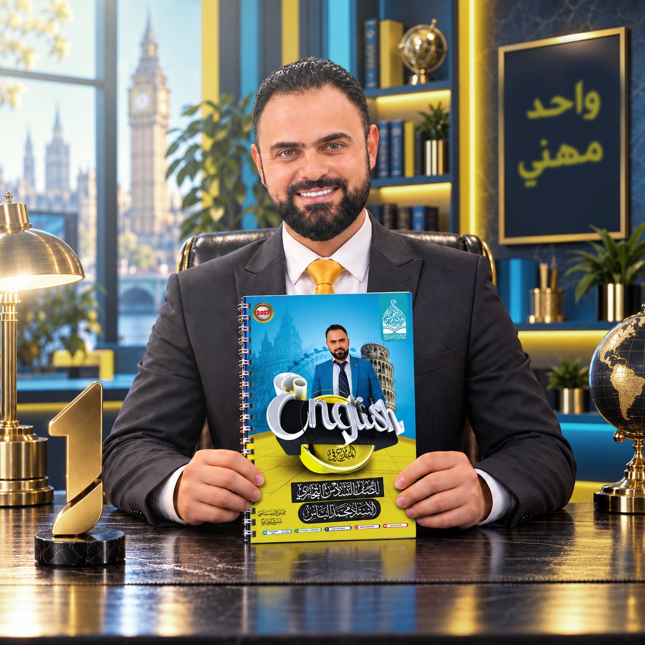 بوست اللغة الإنجليزية — محمد الياس، تصميم أصفر